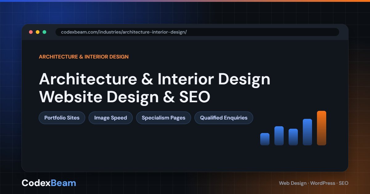 Architecture & interior design website design and SEO by CodexBeam