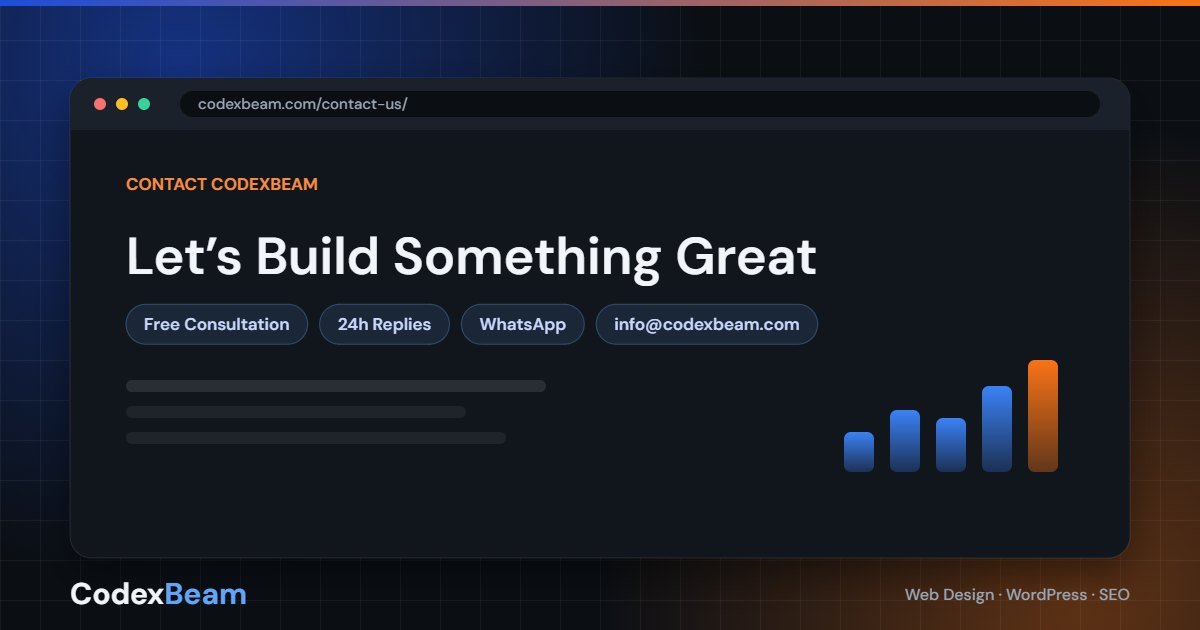 Contact CodexBeam for a free consultation — replies within 24 hours