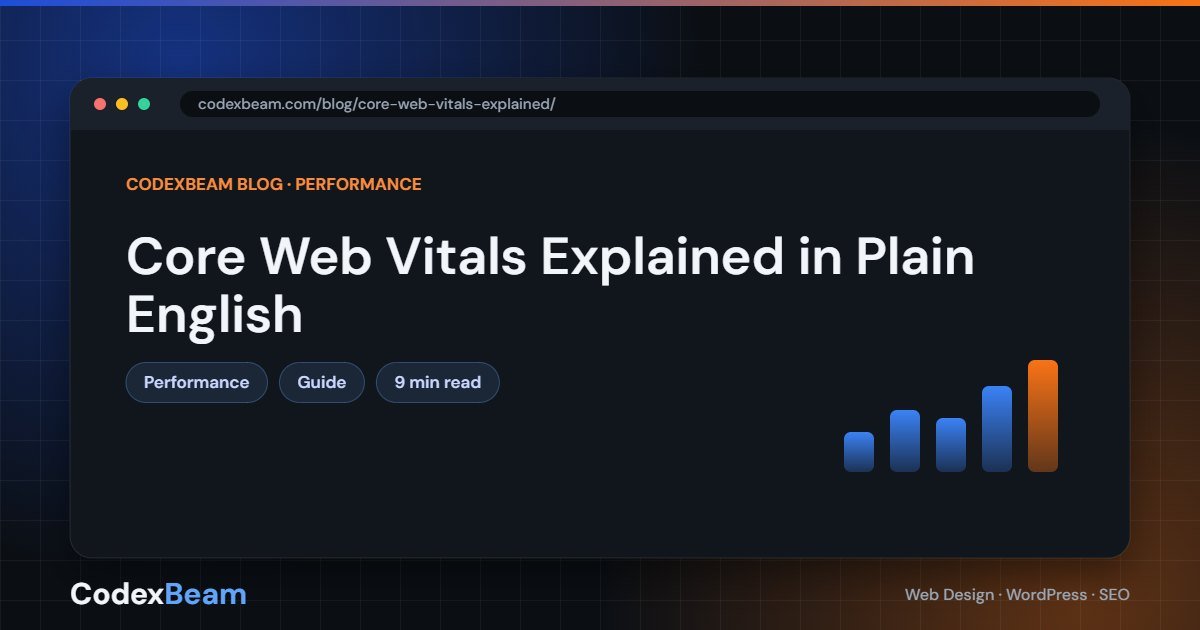 Core Web Vitals Explained in Plain English — core web vitals guide by CodexBeam