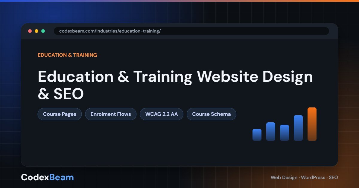 Education & training website design and SEO by CodexBeam