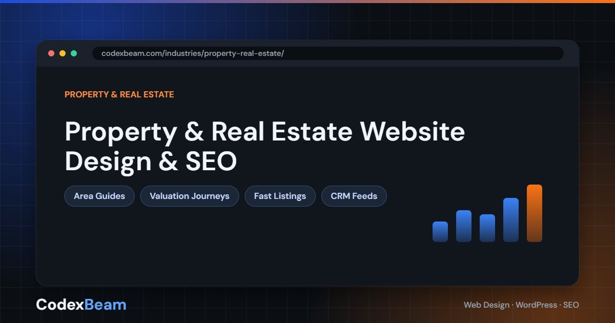 Property & real estate website design and SEO for estate agents by CodexBeam